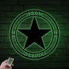 Personalized Metal Star Sign With Led Lights, Metal Texas Star Sign, Texas Forever Sign, Family Name Sign, Custom Star Sign, Patio Wall Decor