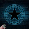 Personalized Metal Star Sign With Led Lights, Metal Texas Star Sign, Texas Forever Sign, Family Name Sign, Custom Star Sign, Patio Wall Decor