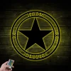 Personalized Metal Star Sign With Led Lights, Metal Texas Star Sign, Texas Forever Sign, Family Name Sign, Custom Star Sign, Patio Wall Decor