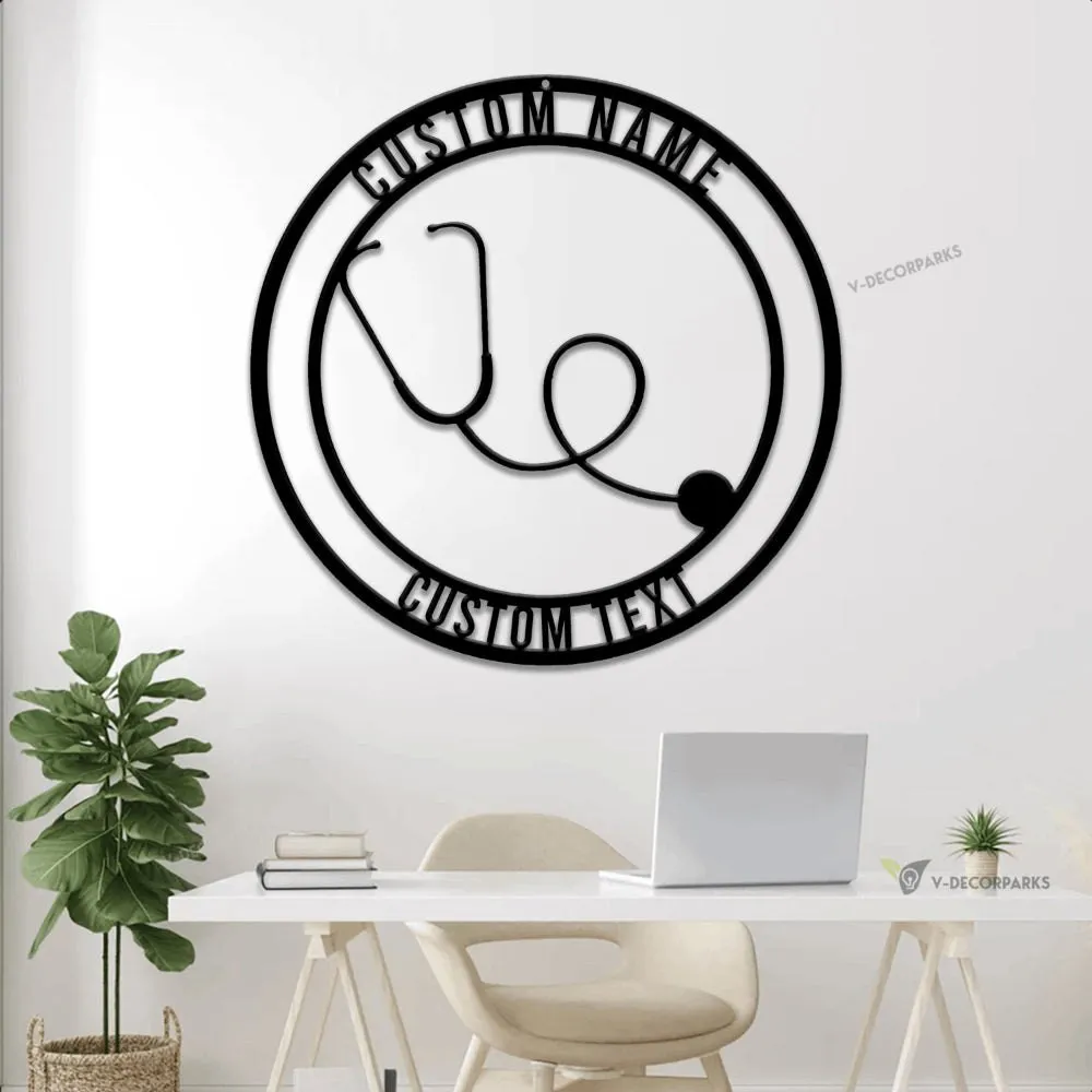 Personalized Doctor Sign Led Lights, Personalized Nurse Sign, Custom Doctor Metal Sign, Doctor's Office Decor, Doctor Gift