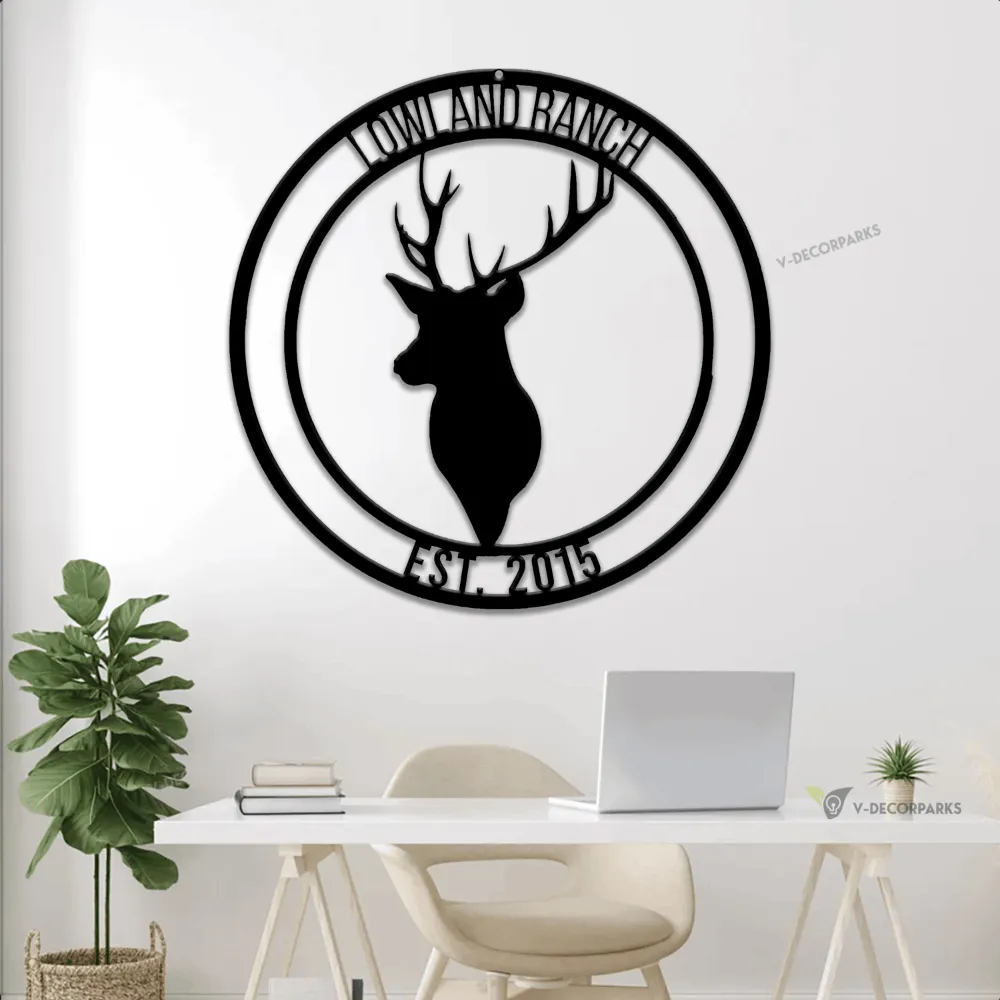 Metal Outdoor Sign With Led Lights, Custom Ranch Sign, Ranch Decor, Personalized Ranch Sign, Outdoor Decor, Cabin Sign, Hunting Sign