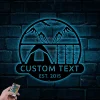 Metal Outdoor Sign With Led Lights, Custom Camp Sign, Camper Decor, Personalized Camping Gifts Sign, Outdoor Decor Cabin Sign, Cabin Sign