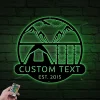 Metal Outdoor Sign With Led Lights, Custom Camp Sign, Camper Decor, Personalized Camping Gifts Sign, Outdoor Decor Cabin Sign, Cabin Sign