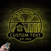 Metal Outdoor Sign With Led Lights, Custom Camp Sign, Camper Decor, Personalized Camping Gifts Sign, Outdoor Decor Cabin Sign, Cabin Sign