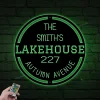 Metal Lakehouse Sign With Led Lights, Lakehouse Sign, River House Sign, Riverhouse Sign, Lake House Sign, Metal Address Sign, Addres Number Sign