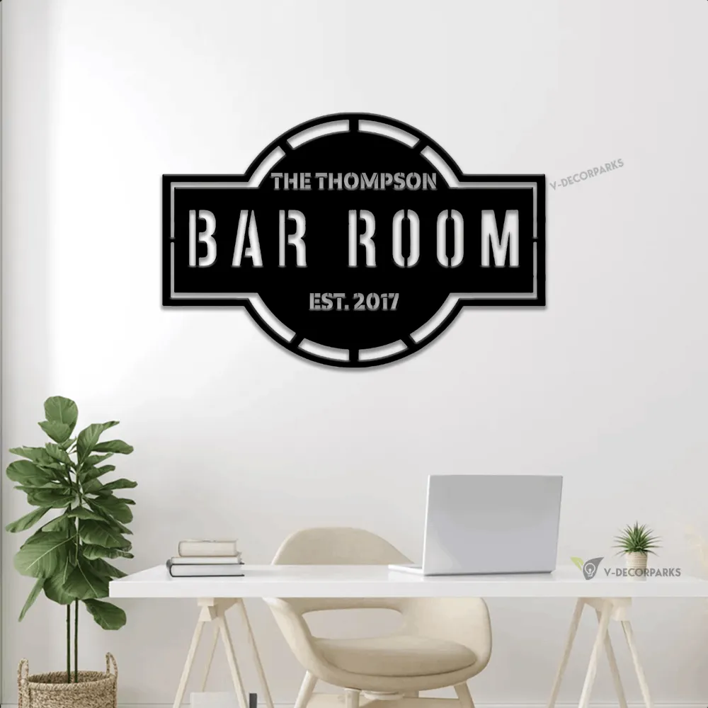 Metal Bar Sign With Led Lights, Metal Bar Room Sign, Bar And Grill Sign, Custom Bar Sign, Bar Sign, Sign For Bar, Home Bar Sign