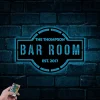 Metal Bar Sign With Led Lights, Metal Bar Room Sign, Bar And Grill Sign, Custom Bar Sign, Bar Sign, Sign For Bar, Home Bar Sign