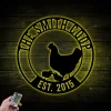 Metal Chicken Coop Led Lights Sign, Chicken Coop Sign, Metal Chicken Sign, Chicken Sign, Chicken Decor, Metal Farm Sign, Farmhouse Decor
