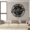 Pool Metal Sign Monogram, Custom Outdoor House, Beach, Patio, Backyard, Wall Decor, Wedding Art Gift