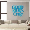 Good Vibes Only Pool Metal Sign Monogram, Beach, Lake, Housewarming Wedding Art Gift