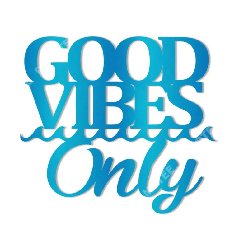 Good Vibes Only Pool Metal Sign Monogram, Beach, Lake, Housewarming Wedding Art Gift