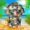 Floral Persian Kitty Hawaiian Shirt, Beach Cat Clothing, Aloha Shirt For Mens, Womens