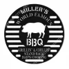 Personalized World Famous Bbq Grill Metal Art, Pork Grilling Wall Hanging