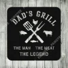 Dad Bar Grill Metal Sign Monogram, Custom Bbq, Wall Decor, Wedding Gift