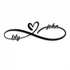 Infinity Heart Valentines Day Metal Sign, Custom Home Decor Gift