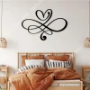 Heart Valentines Metal Sign, Decor Gift For Boyfriend, Girlfriend, Husband, Wife, Wedding, Anniversary Wall Art