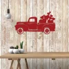 Truck Heart Valentines Day Metal Sign, Home Decor Gift, Wedding Wall Art