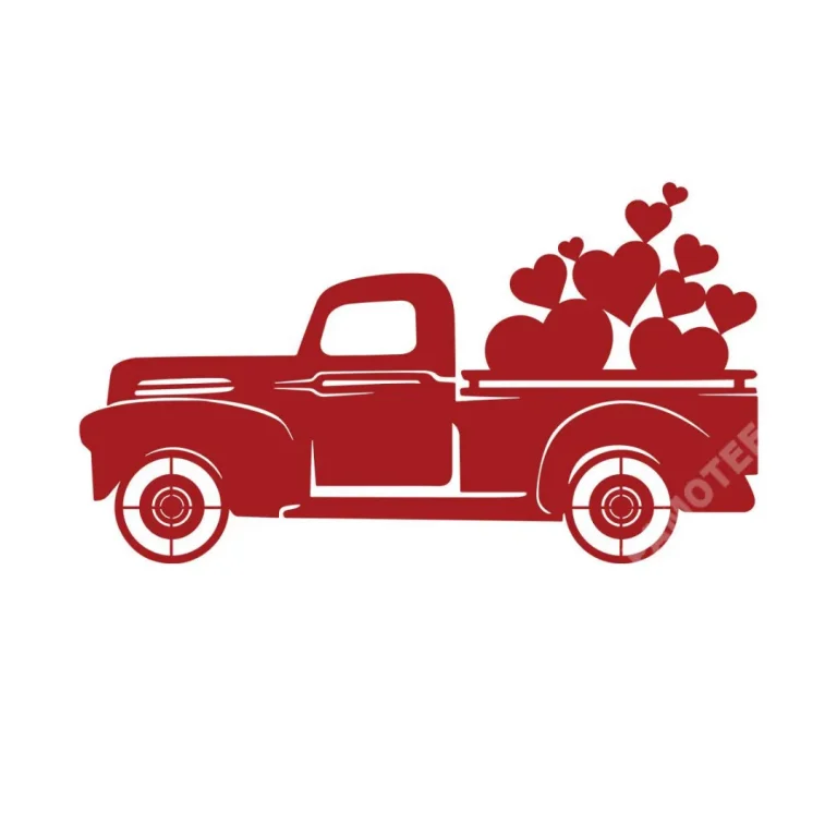 Truck Heart Valentines Day Metal Sign, Home Decor Gift, Wedding Wall Art