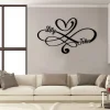 Personalized Name Infinity Heart Valentines Day Metal Sign, Custom Home Decor Gift For Him, Her, Couple