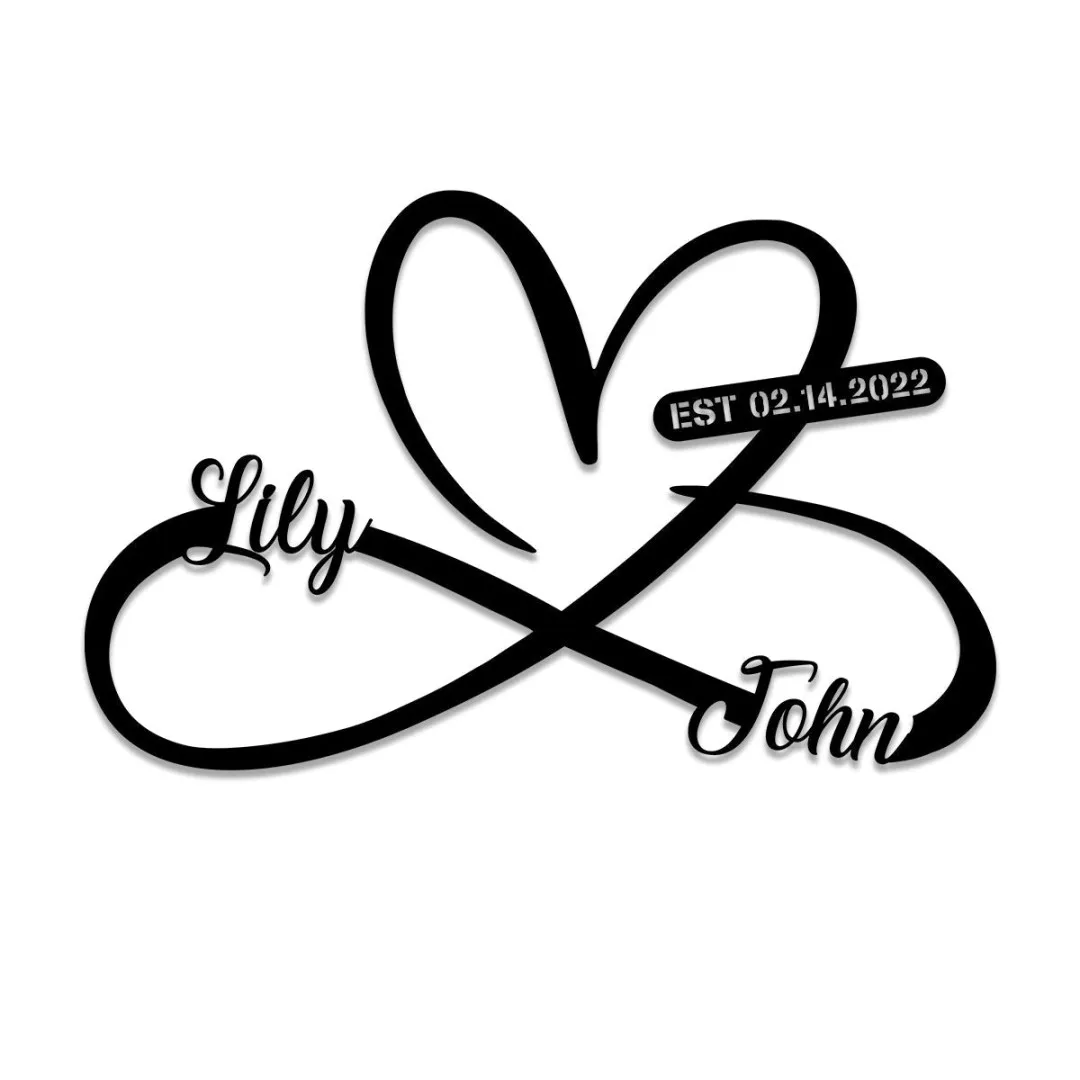 1153-0.webp Personalized Name Infinity Heart Valentines Day Metal Sign