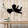 Cupid Heart Valentines Day Metal Sign