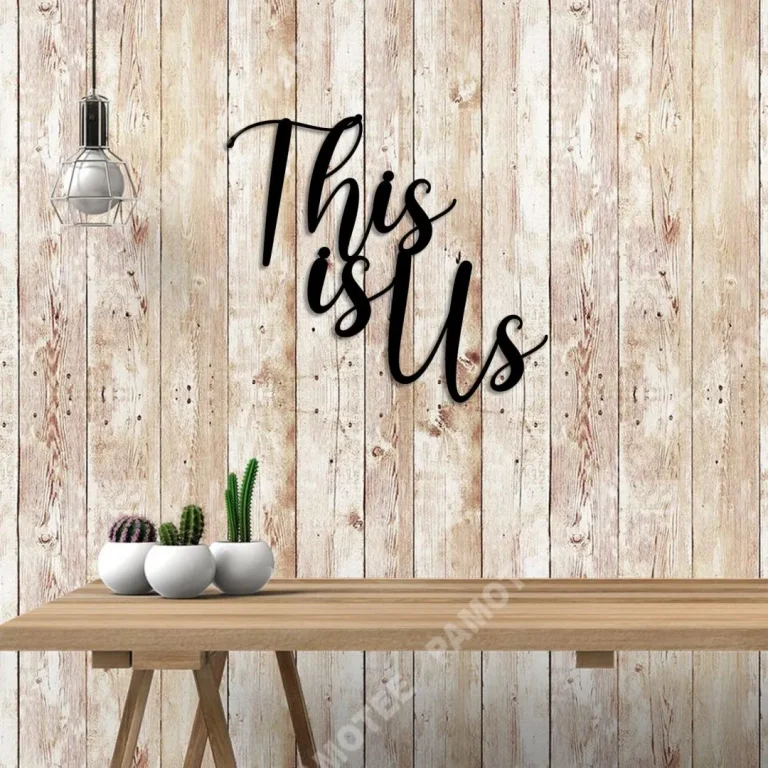 This Is Us Valentines Day Steel Sign, Wall Hanging Gift For Husband And Wife