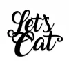 Let's Eat Funny Cooking Chef Metal Sign, Restaurant, House Steel Wall Hanging