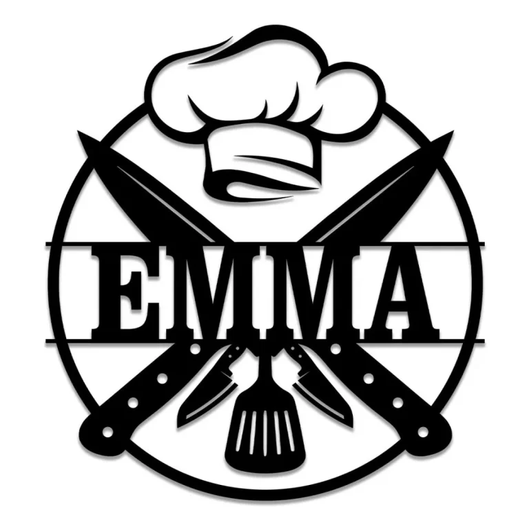 Personalized Cooking Chef Metal Sign, Custom Home Kitchen Housewarming Wall Decor, Wedding Art Gift