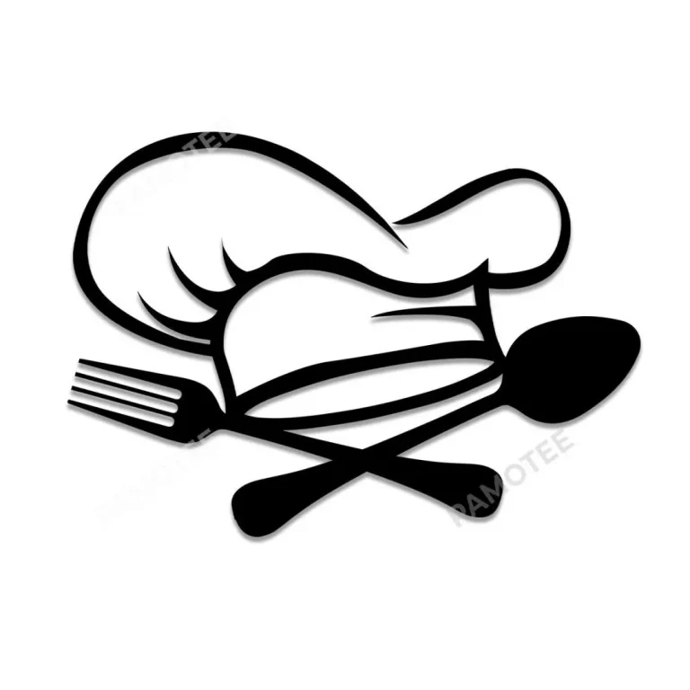 Chef's Hat Fork & Spoon Wall Artwork, Kitchen Metal Sign, Home Decor, Many Sizes