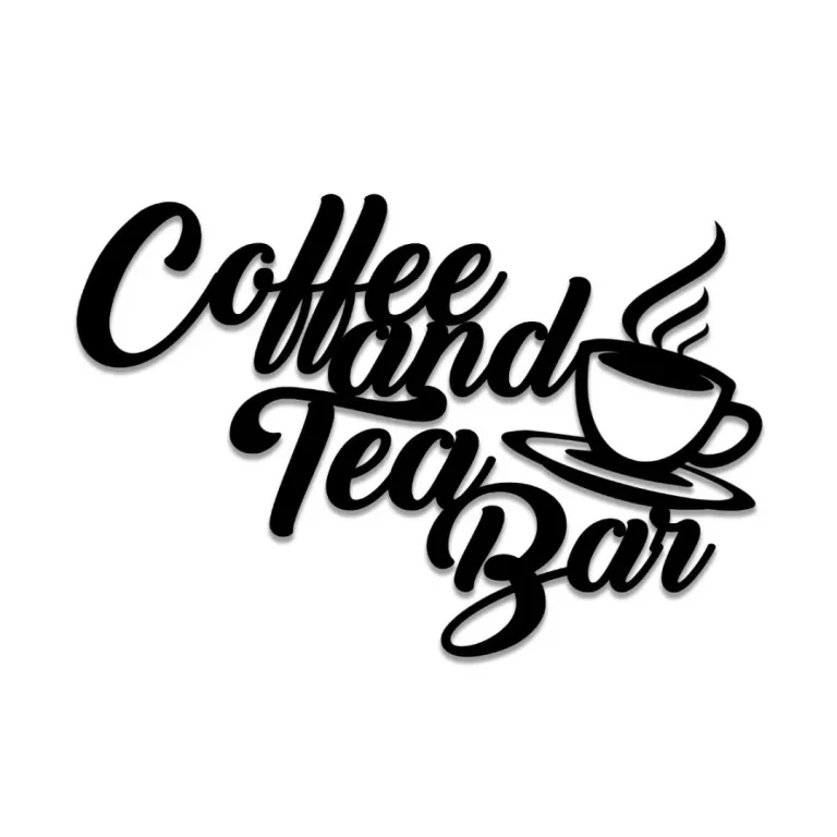 Coffee And Tea Bar Metal Sign, Coffee Wall Art, Decoration