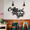 Coffee And Tea Bar Metal Sign, Coffee Wall Art, Decoration