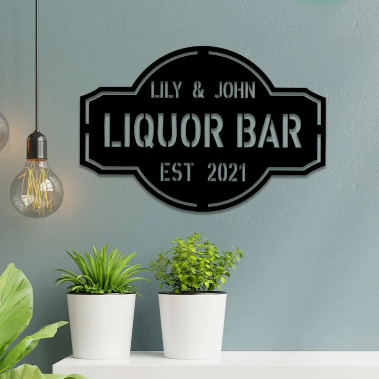 Personalized Metal Liquor Bar Sign, Custom Pub, Tap, Lounge, Cafe, Home Wall Decor