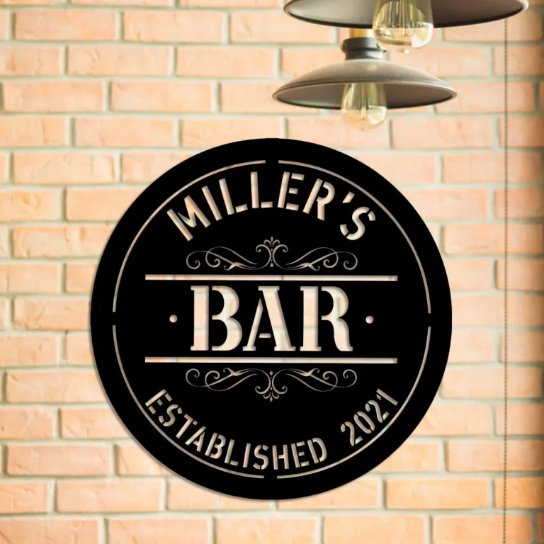 Metal Bar Sign, Custom Pub, Tap, Lounge, Cafe Wall Decor, Wedding, Anniversary Art Gift For Him/her