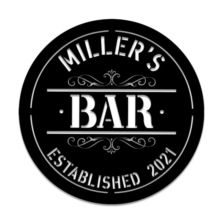 Metal Bar Sign, Custom Pub, Tap, Lounge, Cafe Wall Decor, Wedding, Anniversary Art Gift For Him/her
