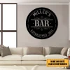 Metal Bar Sign, Custom Pub, Tap, Lounge, Cafe Wall Decor, Wedding, Anniversary Art Gift For Him/her