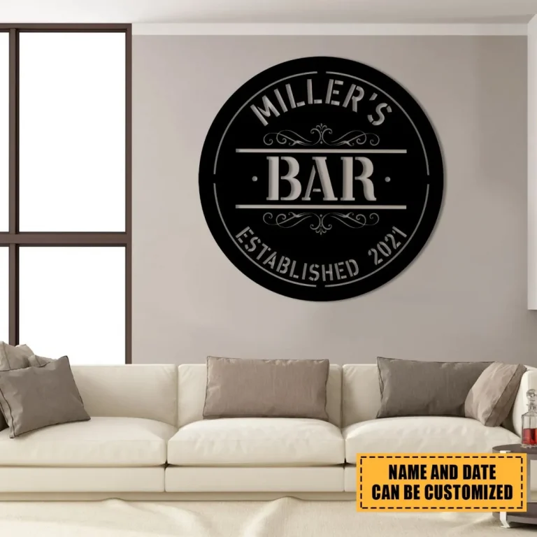 Metal Bar Sign, Custom Pub, Tap, Lounge, Cafe Wall Decor, Wedding, Anniversary Art Gift For Him/her