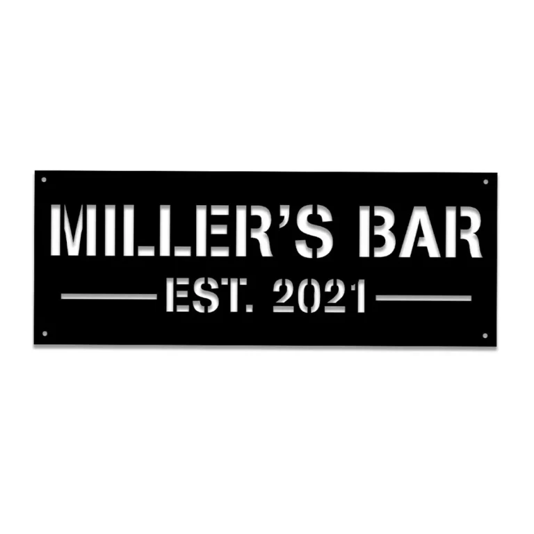 Personalized Metal Bar Sign, Pub, Tap, Lounge, Home Wall Decor, Wedding, Anniversary Art Gift For Him/her