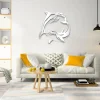 Couple Dolphin Metal Wall Art, Dolphin Summer Outer Decor