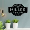Personalized Beer Hops Metal Bar Sign