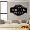 Personalized Beer Hops Metal Bar Sign