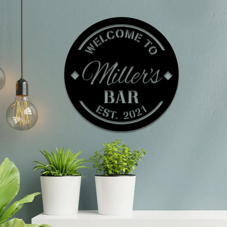 Personalized Metal Bar Sign, Custom Pub, Lounge, Cafe, Home Wall Decor