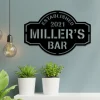 Metal Bar Sign, Custom, Tap, Lounge, Cafe, Home Wall Decor, Wedding, Anniversary Art Gift For Him/her