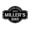Metal Bar Sign, Custom, Tap, Lounge, Cafe, Home Wall Decor, Wedding, Anniversary Art Gift For Him/her