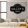 Metal Bar Sign, Custom, Tap, Lounge, Cafe, Home Wall Decor, Wedding, Anniversary Art Gift For Him/her