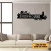 Personalized Beer Brewhouse Metal Bar Sign, Custom Pub, Tap, Lounge, Cafe, Home Wall Decor