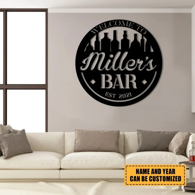 Personalized Metal Bar Sign, Custom Pub, Tap, Lounge, Cafe, Home Wall Decor