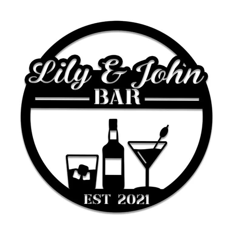 Personalized Metal Bar Sign, Custom Pub, Tap, Lounge, Cafe, Home Wall Decor, Wedding, Anniversary Art Gift For Him/her