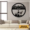 Personalized Metal Bar Sign, Custom Pub, Tap, Lounge, Cafe, Home Wall Decor, Wedding, Anniversary Art Gift For Him/her