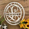 Couple's Monogram Established Sign, Cut Metal Sign, Metal Wall Art, Metal House Sign