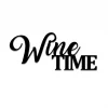 Wine Time Metal Bar Sign, Pub, Lounge, Kitchen Metal Wall Decoration